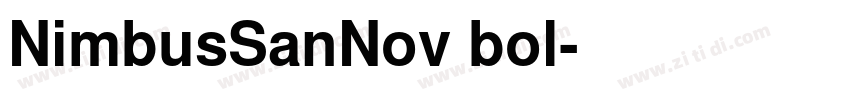 NimbusSanNov bol字体转换